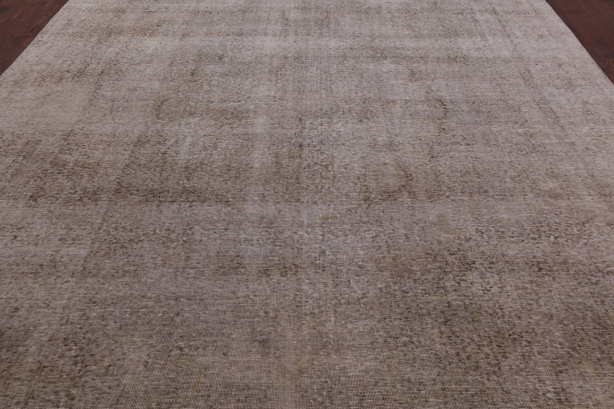 Ivory Persian Vintage White Wash Hand Knotted Wool Rug - 9' 7" X 12' 2" - Golden Nile