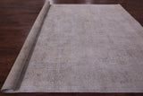Ivory Persian Vintage White Wash Hand Knotted Wool Rug - 9' 7" X 12' 3" - Golden Nile