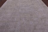 Ivory Persian Vintage White Wash Hand Knotted Wool Rug - 9' 7" X 12' 3" - Golden Nile