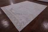 Ivory Persian Vintage White Wash Hand Knotted Wool Rug - 9' 6" X 12' 1" - Golden Nile