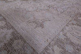 Ivory Persian Vintage White Wash Hand Knotted Wool Rug - 9' 6" X 12' 1" - Golden Nile