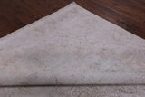 Ivory Persian Vintage White Wash Hand Knotted Wool Rug - 9' 6" X 12' 1" - Golden Nile