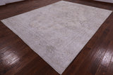 Ivory Persian Vintage White Wash Hand Knotted Wool Rug - 9' 6" X 12' 3" - Golden Nile