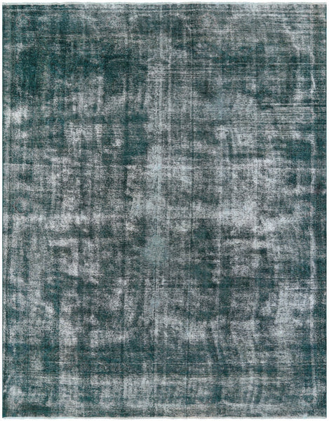 Green Persian Overdyed Handmade Wool Rug - 9' 6" X 12' 3" - Golden Nile
