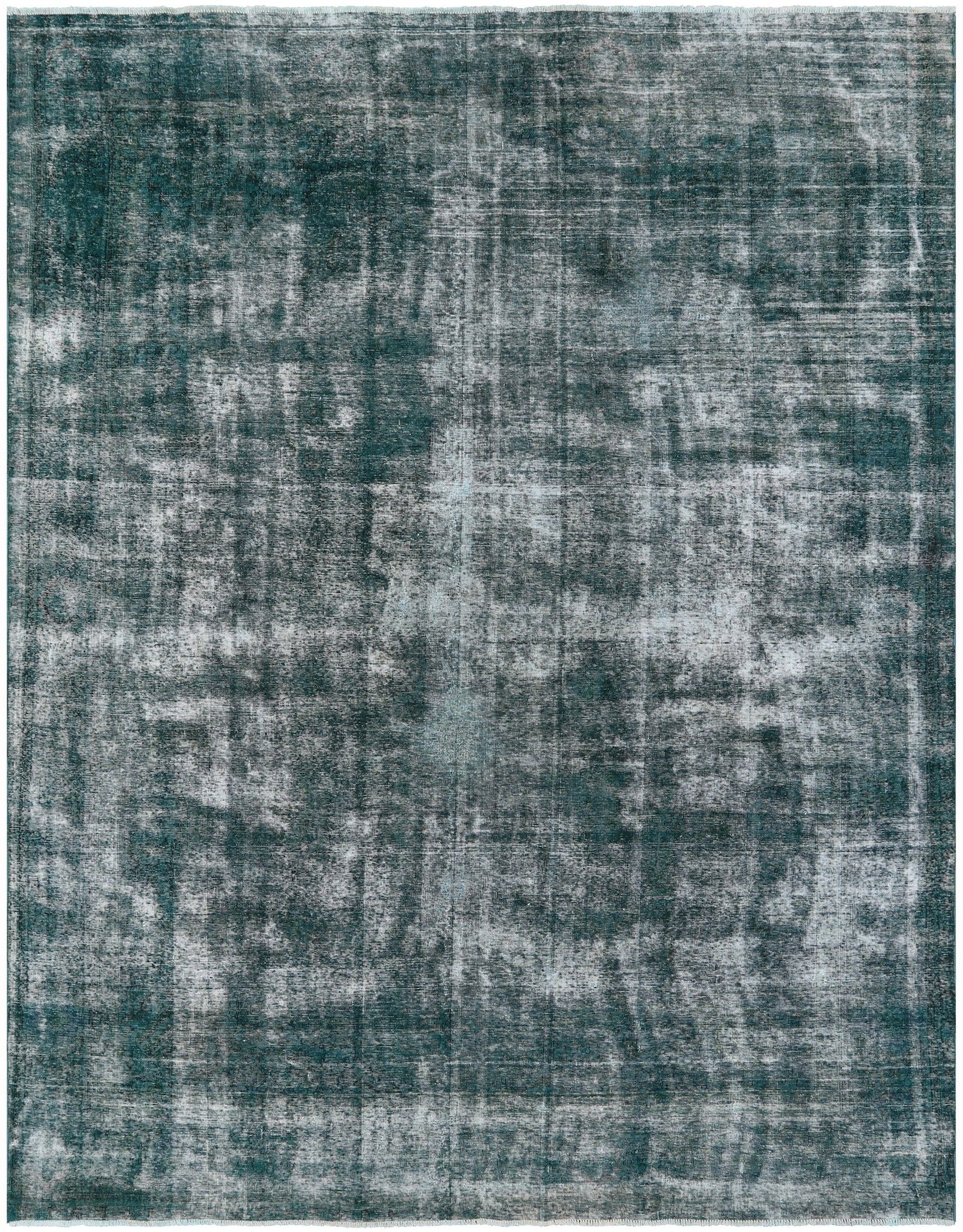Green Persian Overdyed Handmade Wool Rug - 9' 6" X 12' 3" - Golden Nile