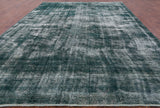 Green Persian Overdyed Handmade Wool Rug - 9' 6" X 12' 3" - Golden Nile