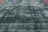 Green Persian Overdyed Handmade Wool Rug - 9' 6" X 12' 3" - Golden Nile