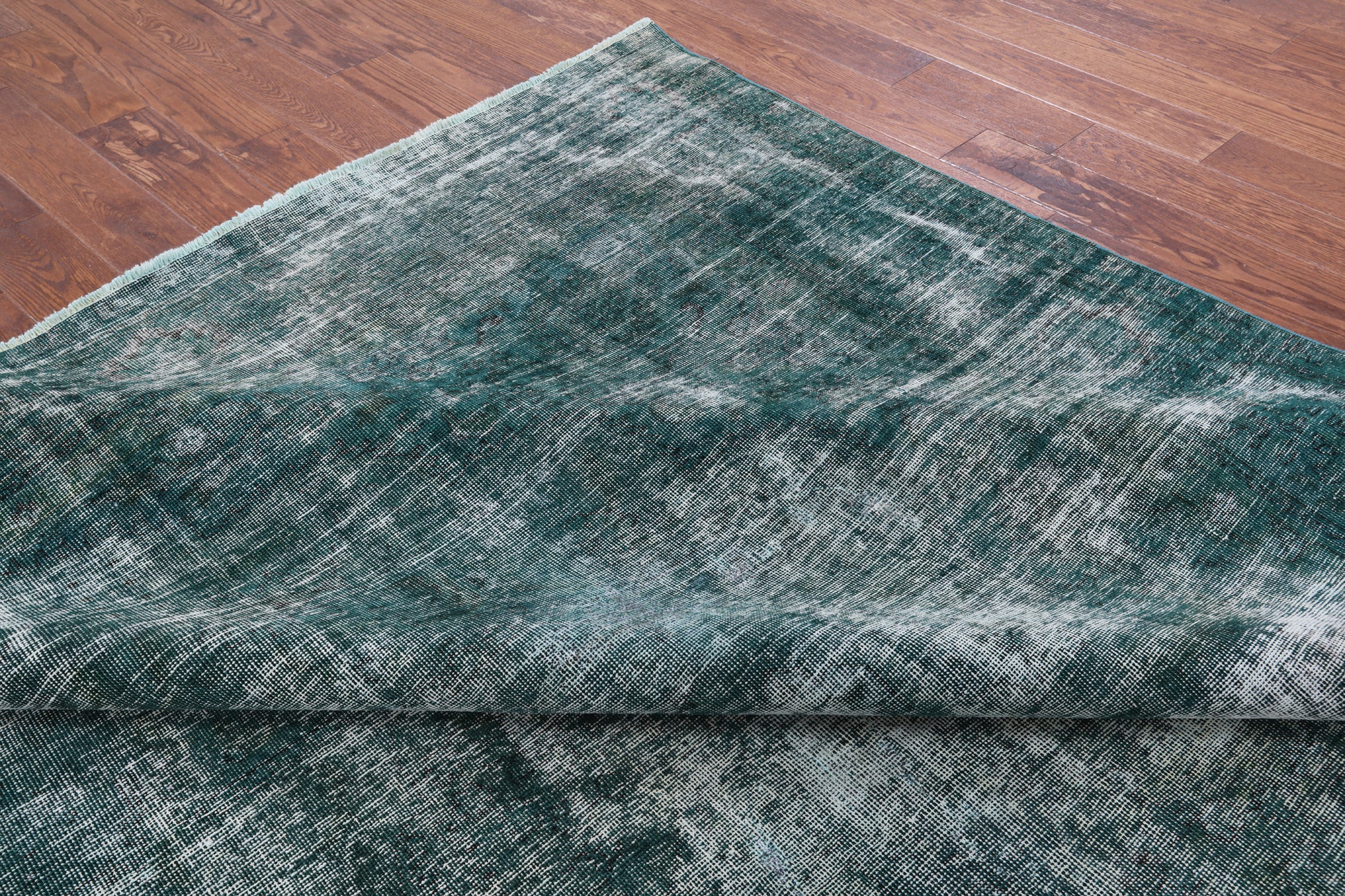 Green Persian Overdyed Handmade Wool Rug - 9' 6" X 12' 3" - Golden Nile