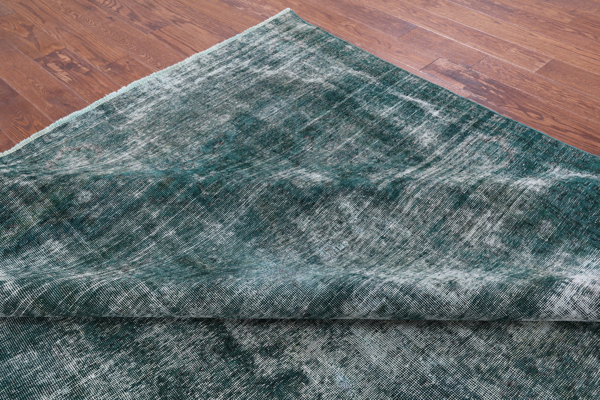 Green Persian Overdyed Handmade Wool Rug - 9' 6" X 12' 3" - Golden Nile