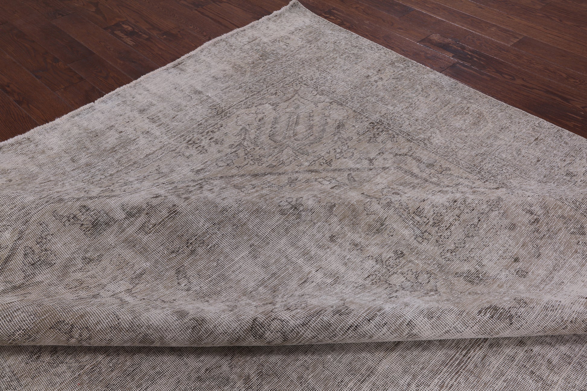 Persian Vintage White Wash Hand Knotted Wool Rug - 9' 4" X 12' 7" - Golden Nile