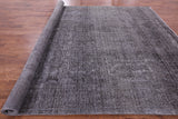 Grey Persian Overdyed Hand Knotted Wool Rug - 9' 8" X 12' 9" - Golden Nile
