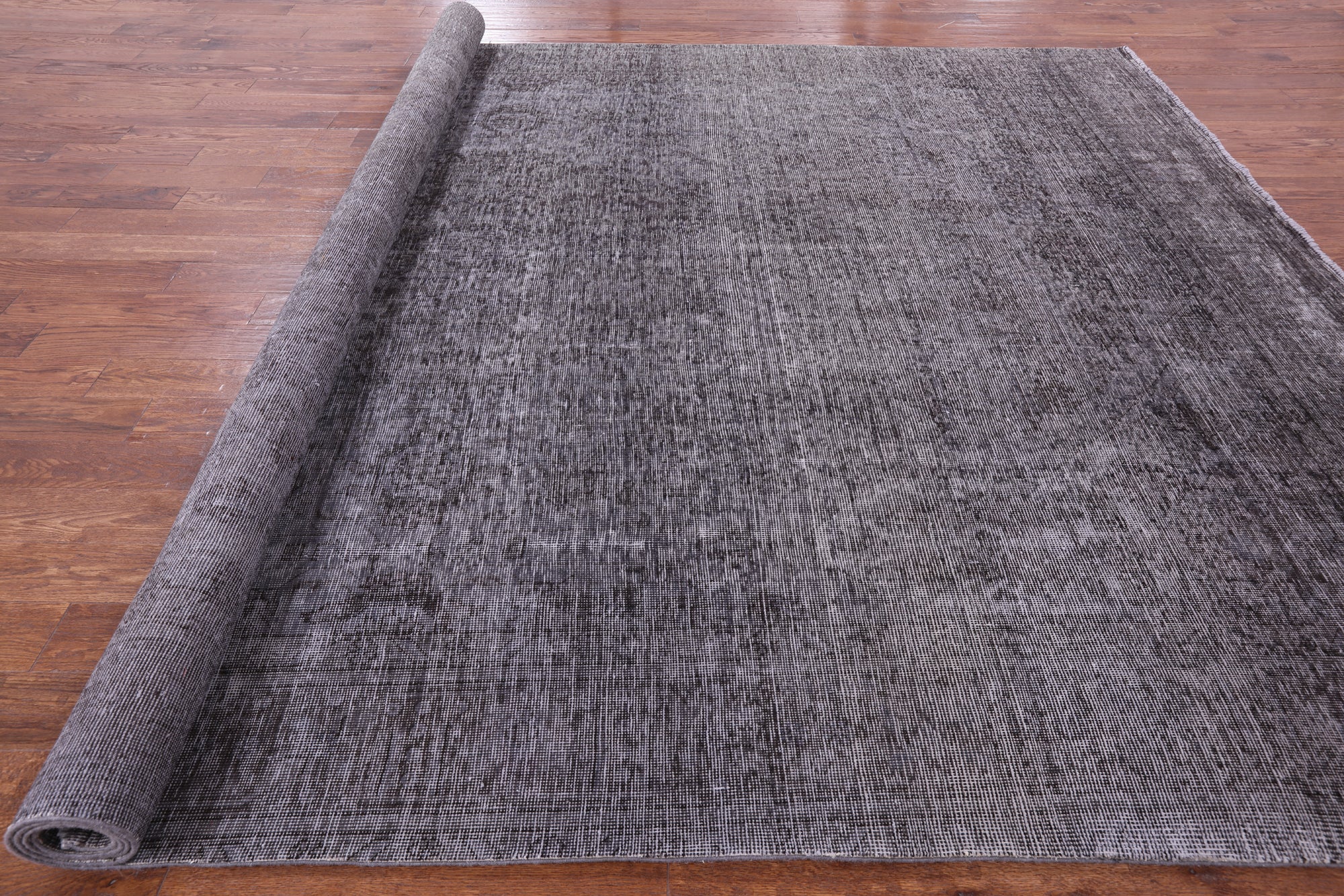 Grey Persian Overdyed Hand Knotted Wool Rug - 9' 8" X 12' 9" - Golden Nile