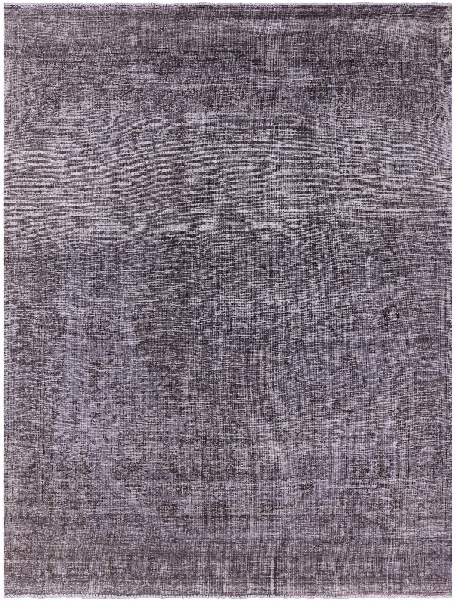 Grey Persian Overdyed Hand Knotted Wool Rug - 9' 8" X 12' 9" - Golden Nile
