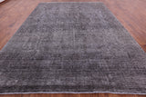 Grey Persian Overdyed Hand Knotted Wool Rug - 9' 8" X 12' 9" - Golden Nile