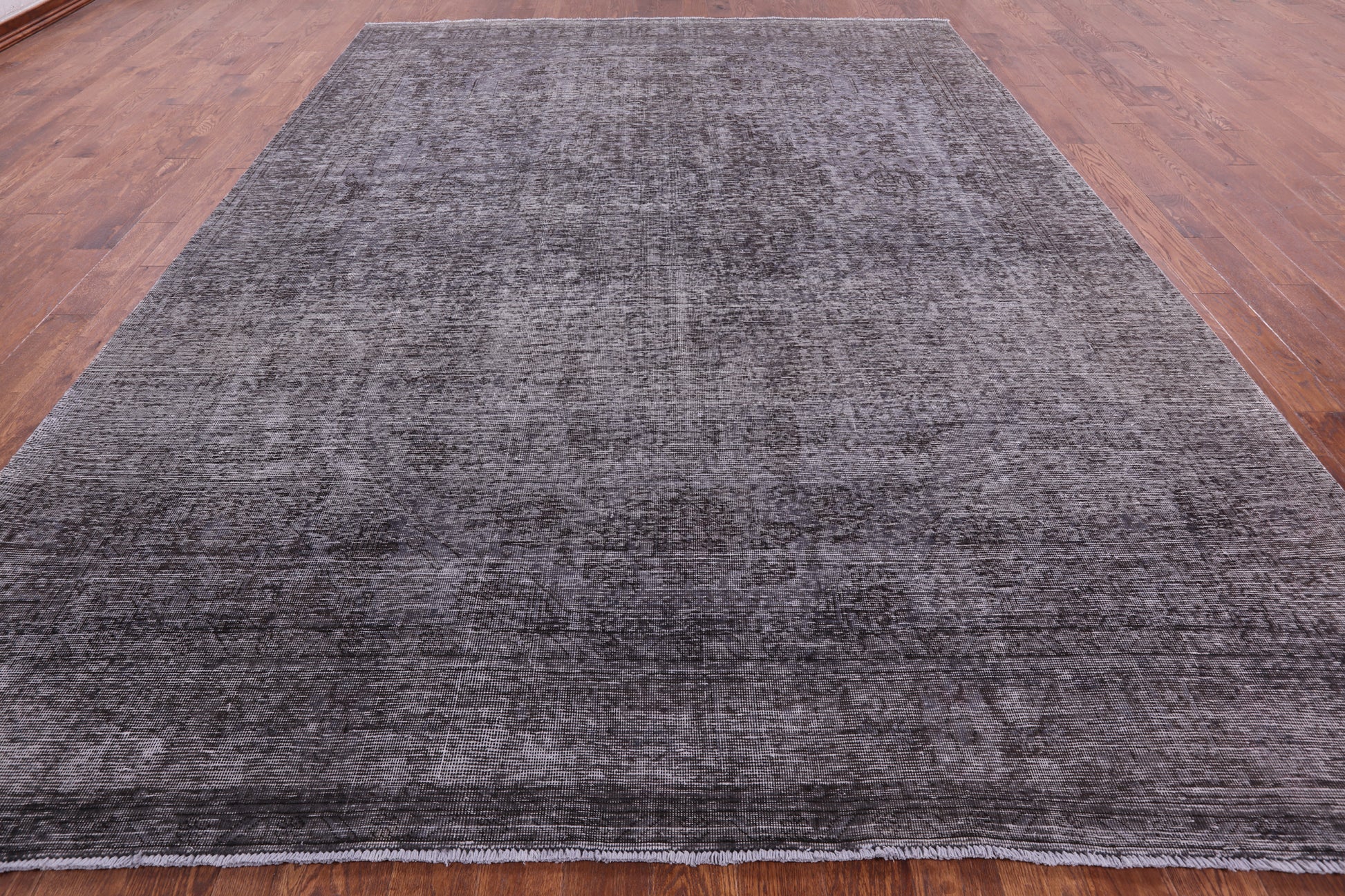 Grey Persian Overdyed Hand Knotted Wool Rug - 9' 8" X 12' 9" - Golden Nile