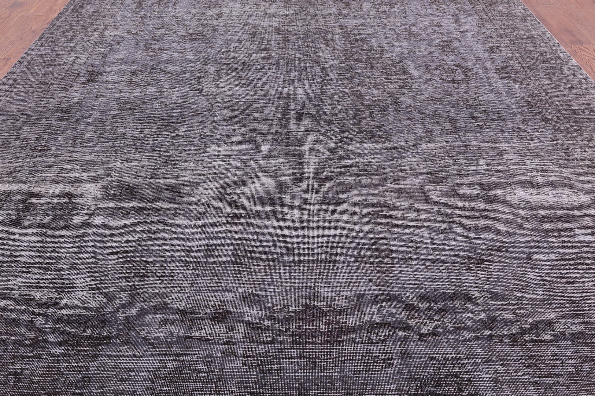 Grey Persian Overdyed Hand Knotted Wool Rug - 9' 8" X 12' 9" - Golden Nile