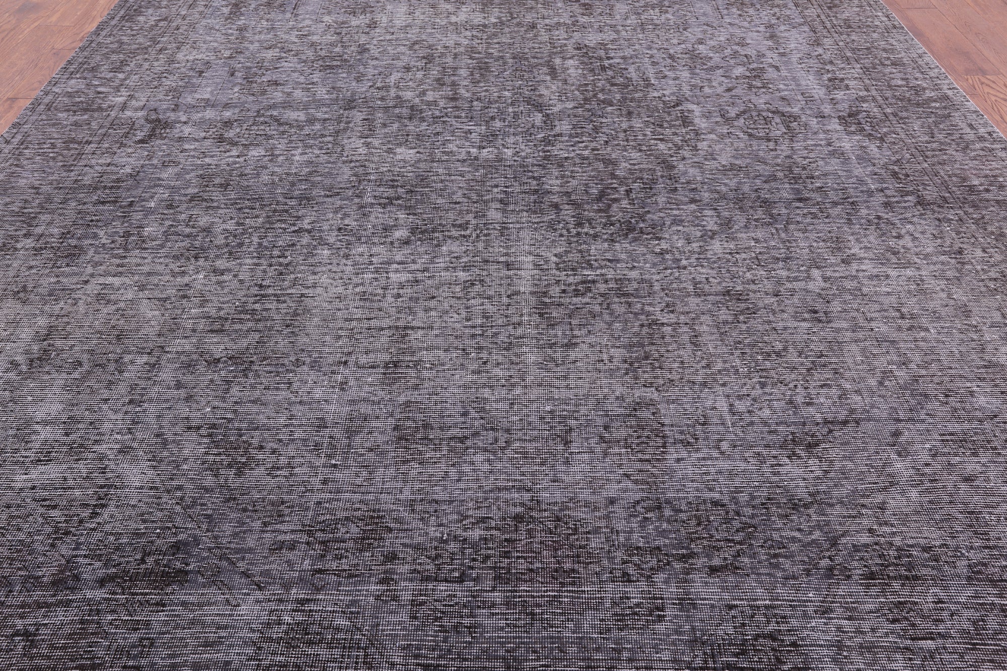 Grey Persian Overdyed Hand Knotted Wool Rug - 9' 8" X 12' 9" - Golden Nile