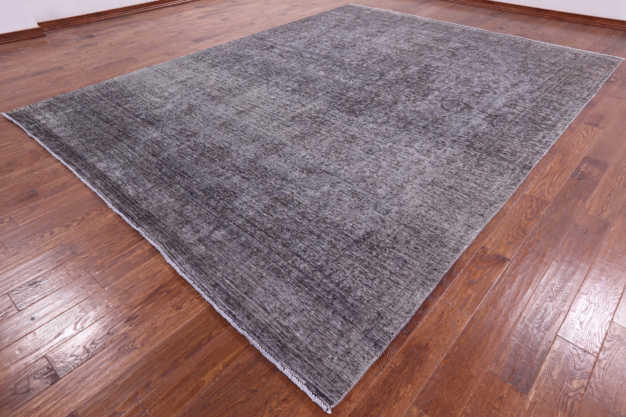 Grey Persian Overdyed Hand Knotted Wool Rug - 9' 8" X 12' 9" - Golden Nile
