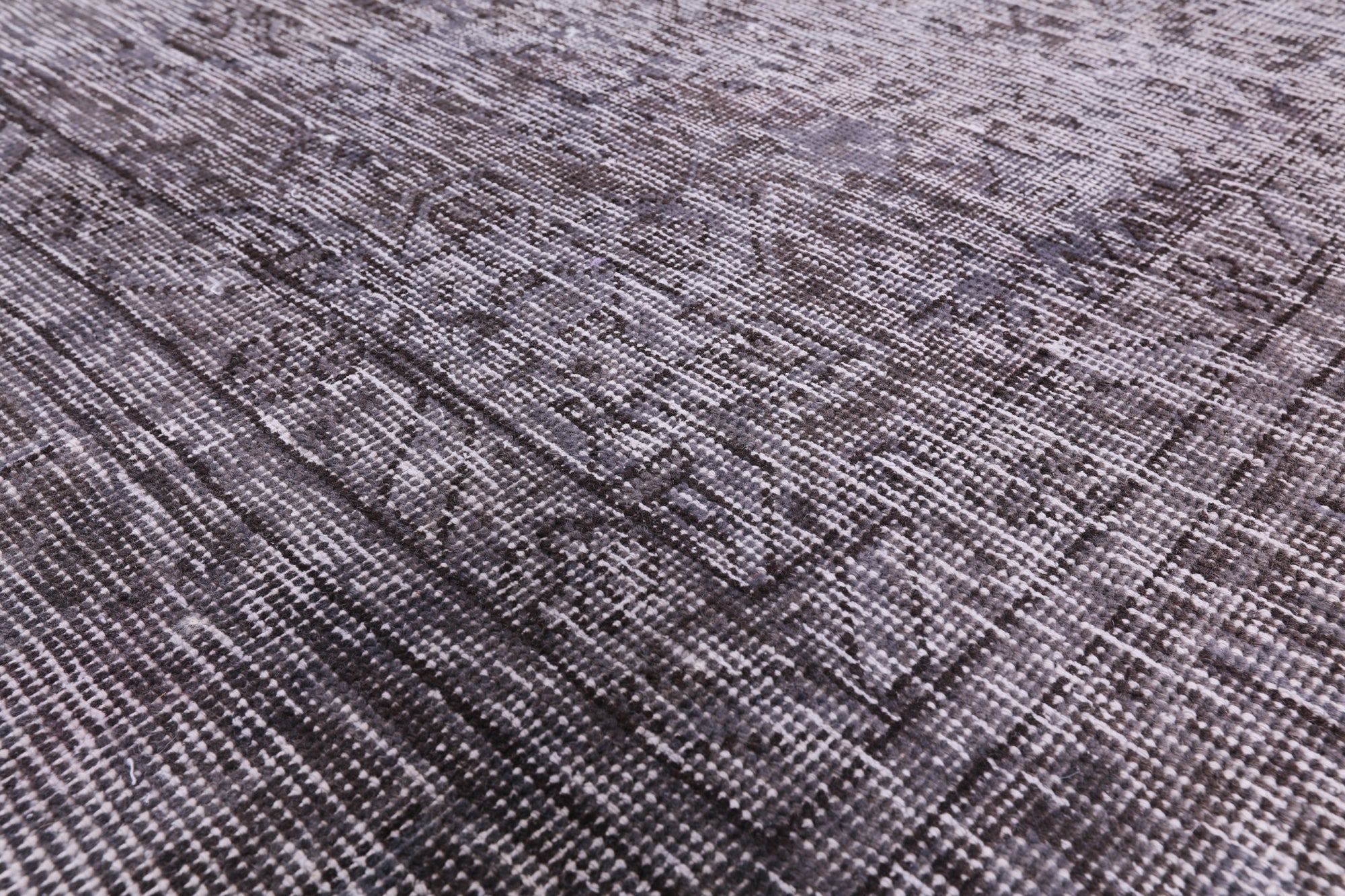 Grey Persian Overdyed Hand Knotted Wool Rug - 9' 8" X 12' 9" - Golden Nile