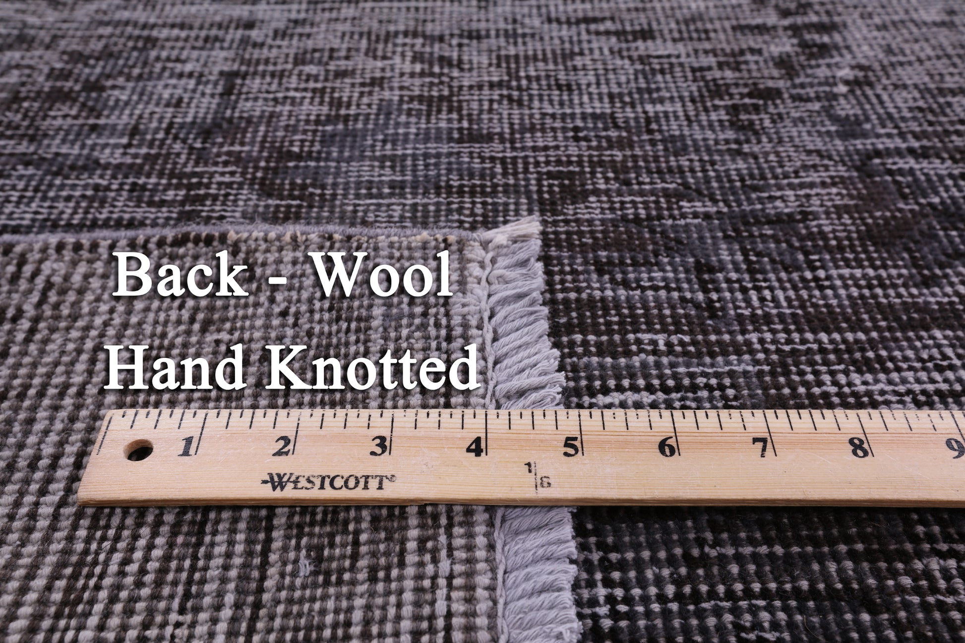 Grey Persian Overdyed Hand Knotted Wool Rug - 9' 8" X 12' 9" - Golden Nile