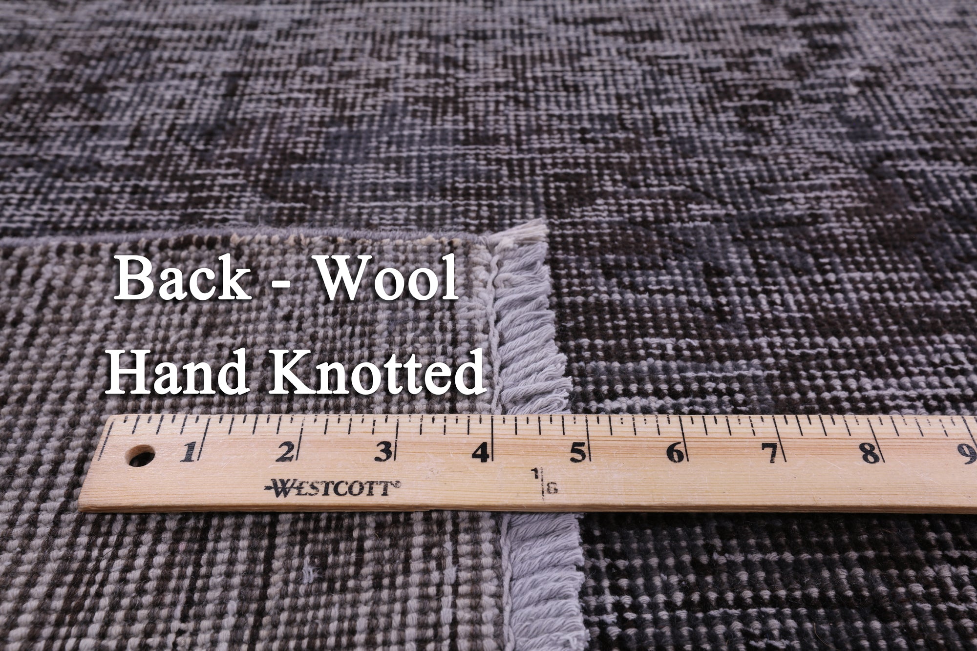 Grey Persian Overdyed Hand Knotted Wool Rug - 9' 8" X 12' 9" - Golden Nile