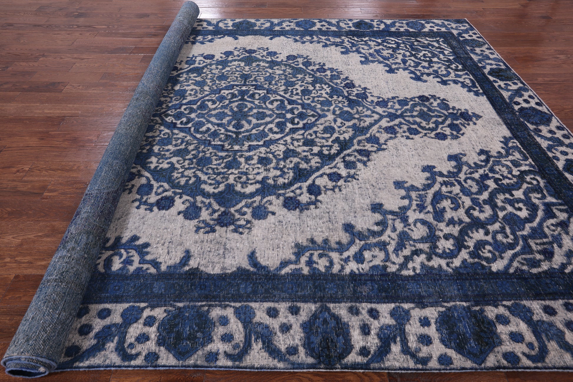 Persian Overdyed Hand Knotted Wool Rug - 9' 1" X 12' 0" - Golden Nile