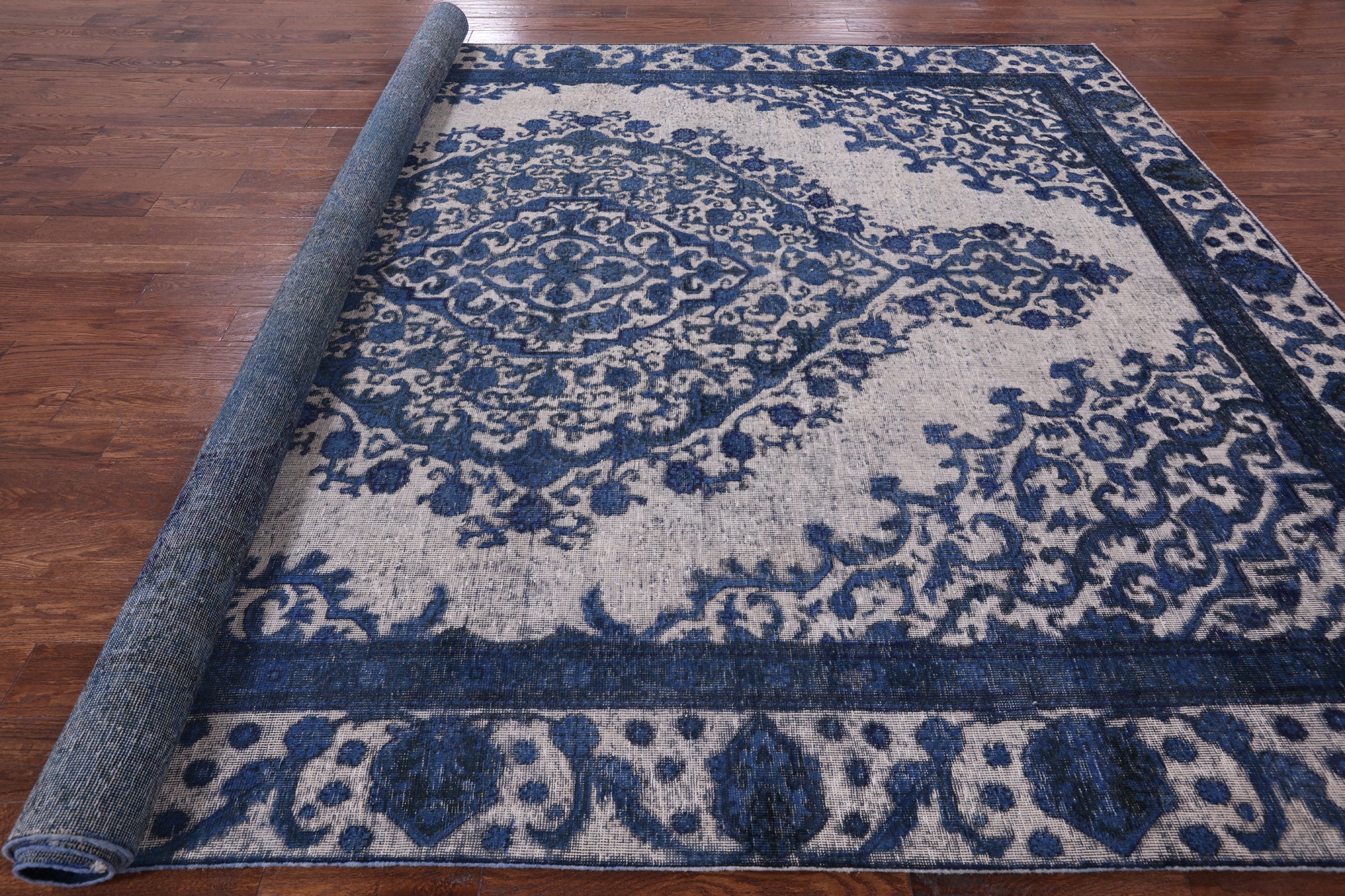 Persian Overdyed Hand Knotted Wool Rug - 9' 1" X 12' 0" - Golden Nile