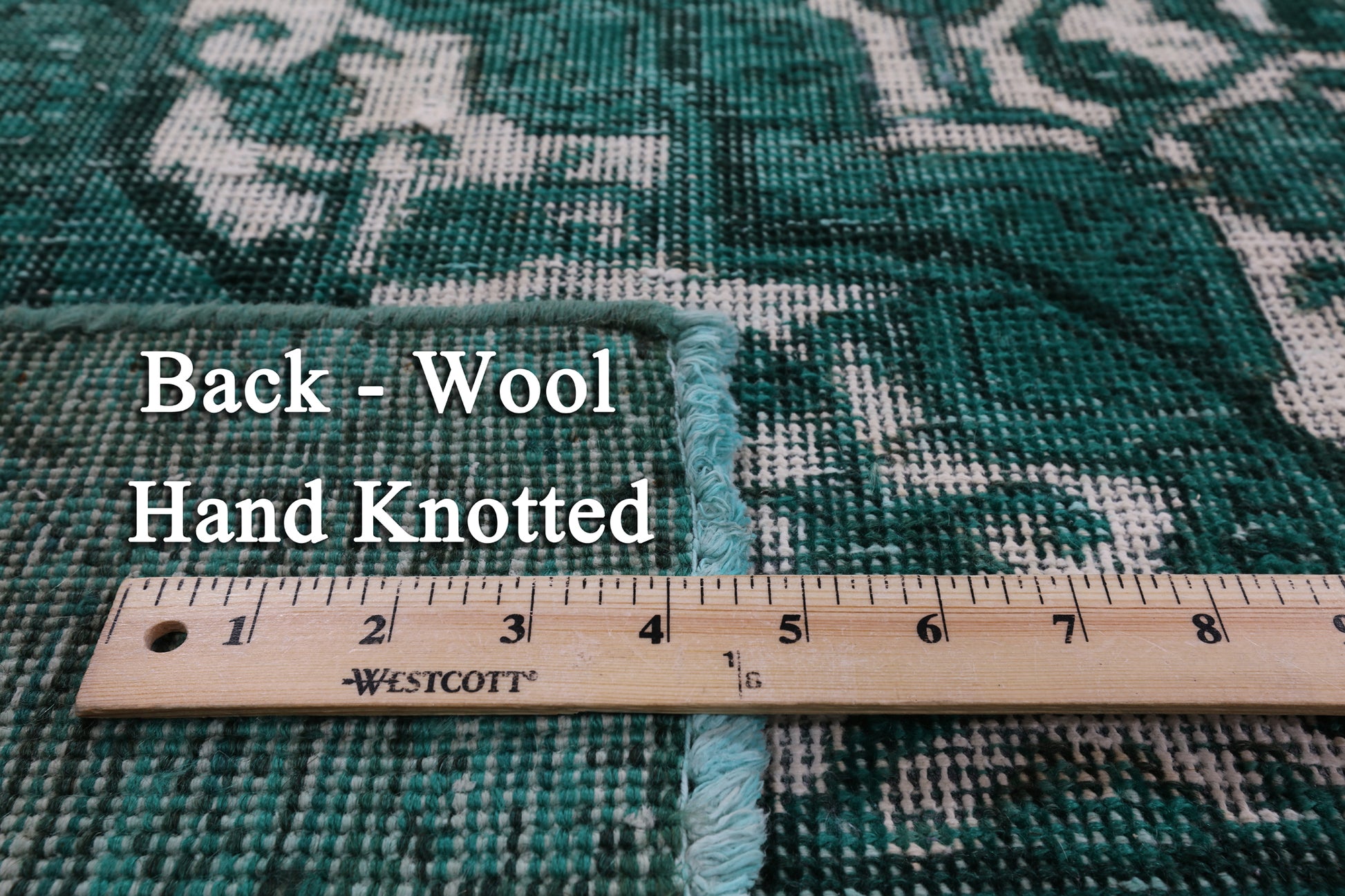 Green Persian Overdyed Hand Knotted Wool Rug - 9' 7" X 12' 10" - Golden Nile