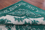 Green Persian Overdyed Hand Knotted Wool Rug - 9' 7" X 12' 10" - Golden Nile