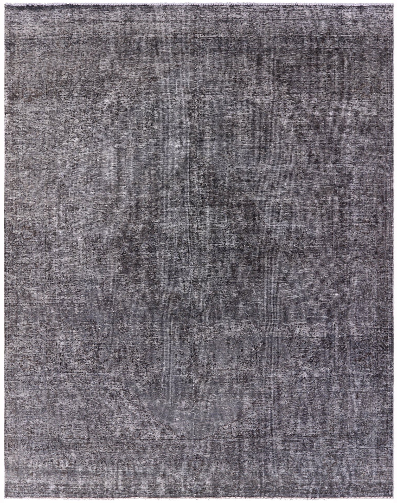 Grey Persian Overdyed Hand Knotted Wool Rug - 9' 10" X 12' 8" - Golden Nile