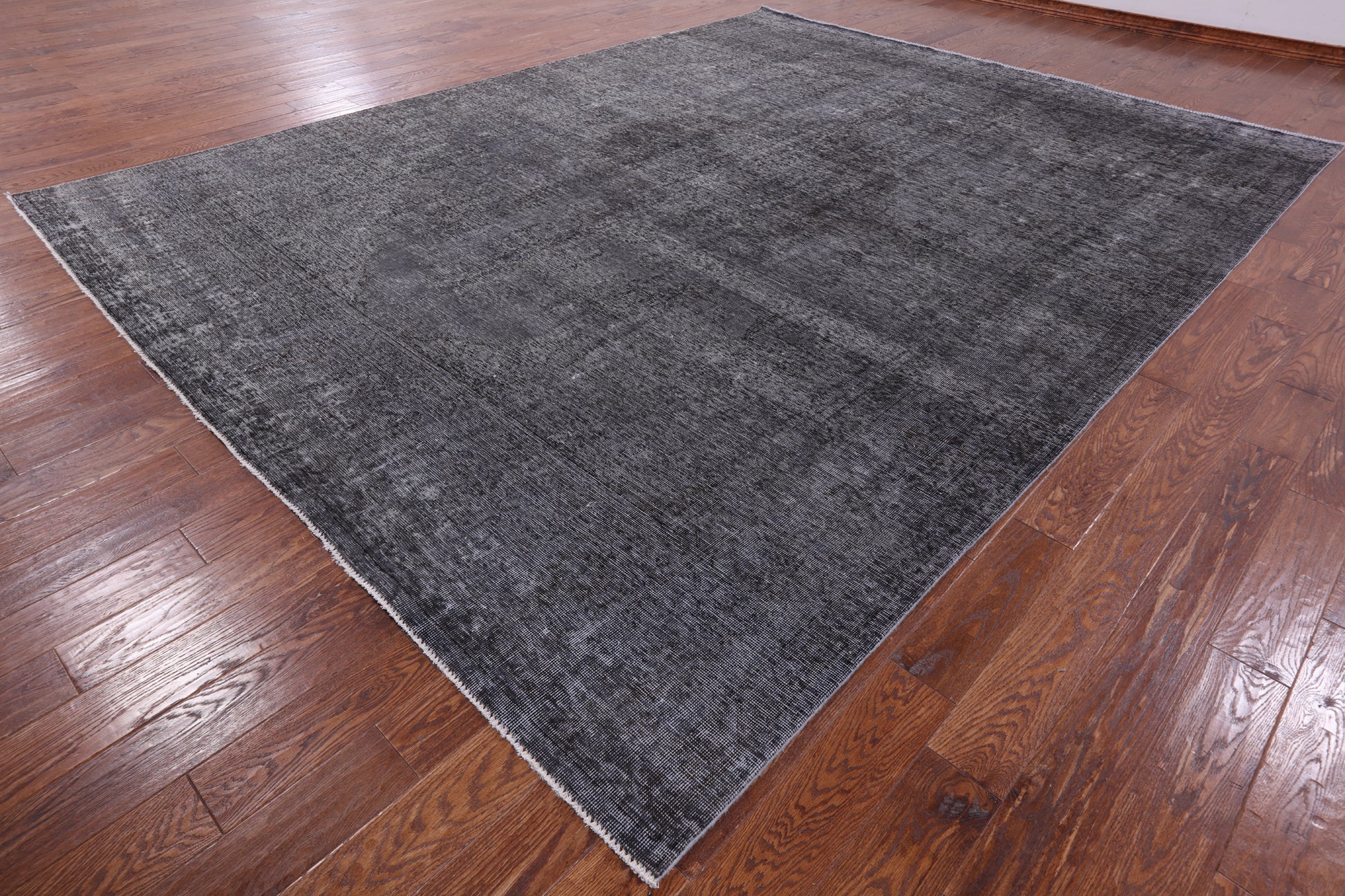 Grey Persian Overdyed Hand Knotted Wool Rug - 9' 10" X 12' 8" - Golden Nile