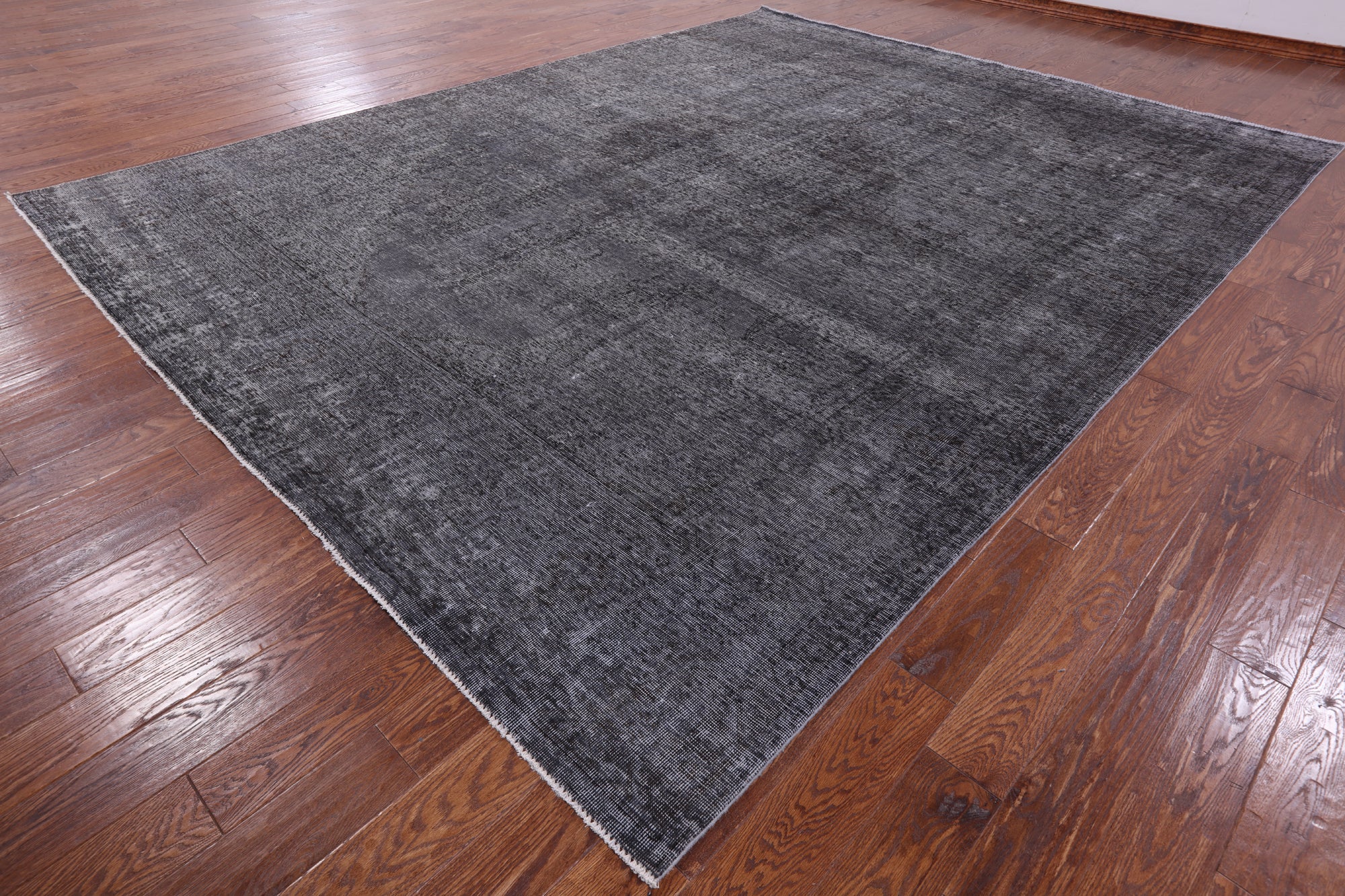 Grey Persian Overdyed Hand Knotted Wool Rug - 9' 10" X 12' 8" - Golden Nile