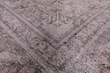 Ivory Persian Vintage White Wash Hand Knotted Wool Rug - 9' 7" X 12' 5" - Golden Nile