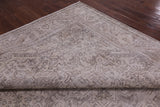 Ivory Persian Vintage White Wash Hand Knotted Wool Rug - 9' 7" X 12' 5" - Golden Nile