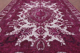 Pink Persian Overdyed Hand Knotted Wool Rug - 9' 5" X 12' 6" - Golden Nile