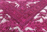 Pink Persian Overdyed Hand Knotted Wool Rug - 9' 5" X 12' 6" - Golden Nile