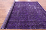 Purple Persian Overdyed Handmade Wool Rug - 8' 8" X 11' 4" - Golden Nile