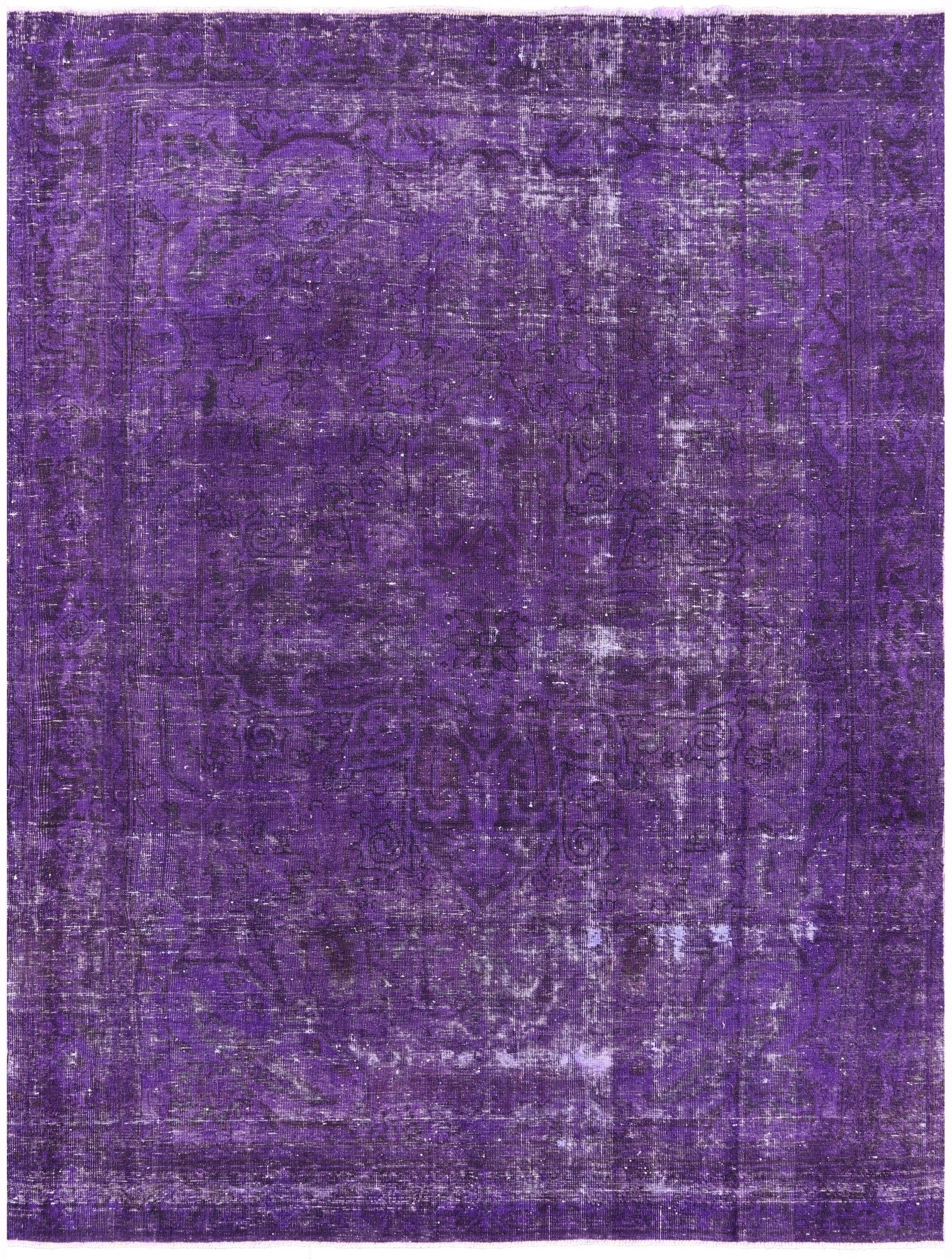 Purple Persian Overdyed Handmade Wool Rug - 8' 8" X 11' 4" - Golden Nile