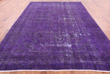 Purple Persian Overdyed Handmade Wool Rug - 8' 8" X 11' 4" - Golden Nile