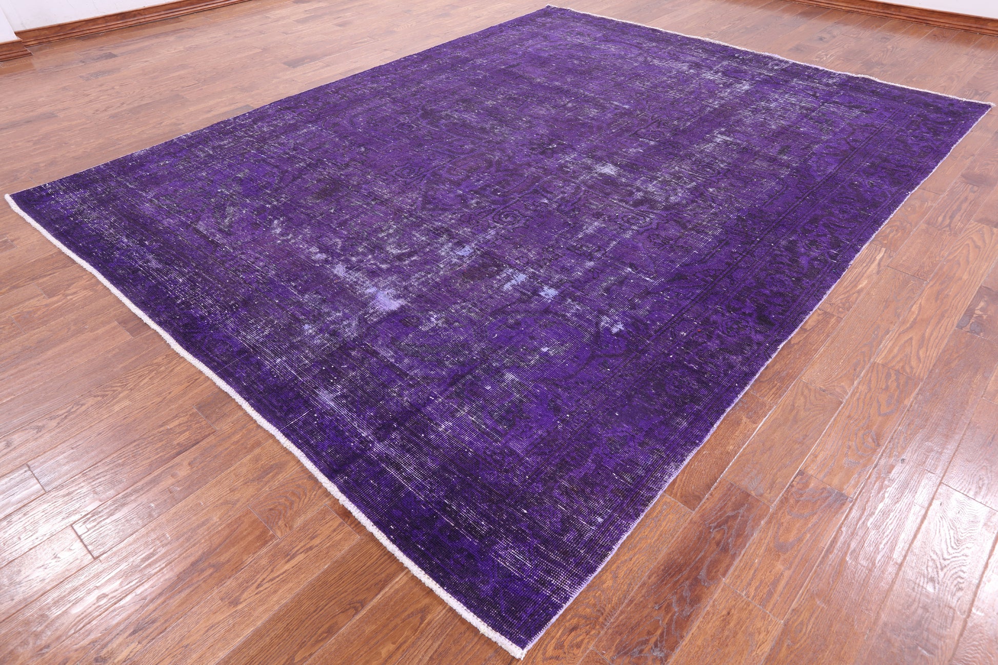 Purple Persian Overdyed Handmade Wool Rug - 8' 8" X 11' 4" - Golden Nile