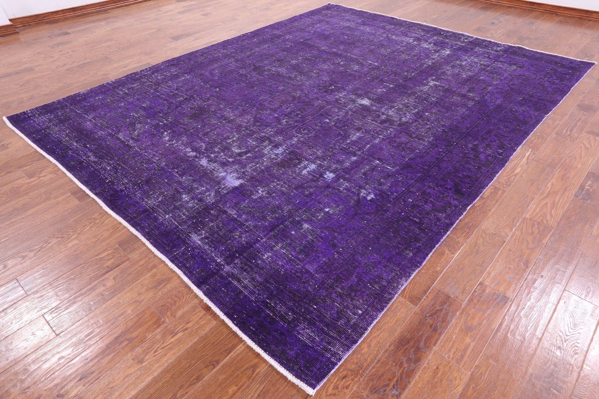 Purple Persian Overdyed Handmade Wool Rug - 8' 8" X 11' 4" - Golden Nile