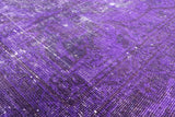 Purple Persian Overdyed Handmade Wool Rug - 8' 8" X 11' 4" - Golden Nile