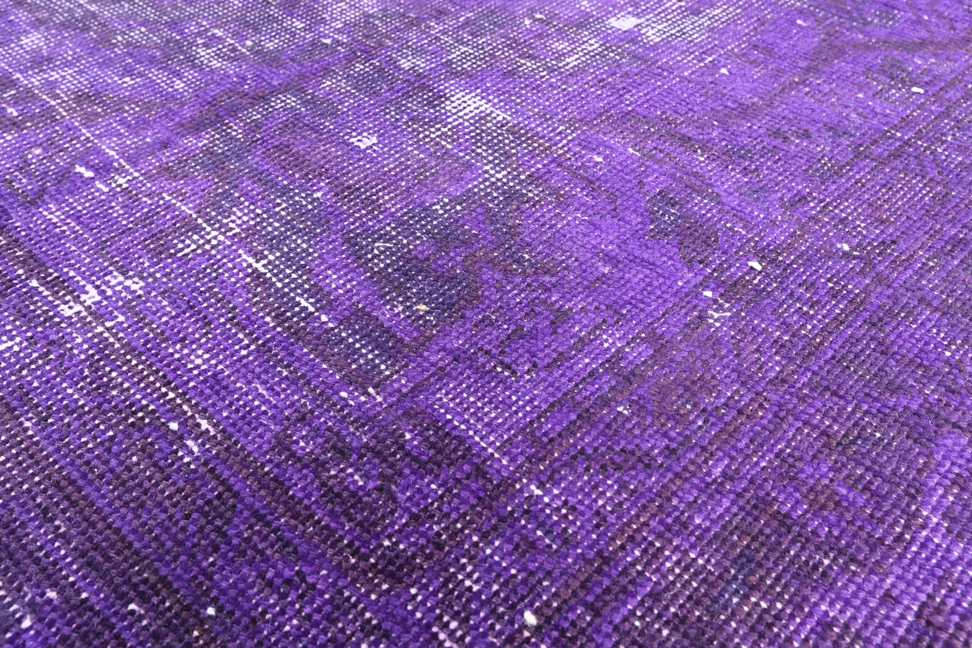 Purple Persian Overdyed Handmade Wool Rug - 8' 8" X 11' 4" - Golden Nile