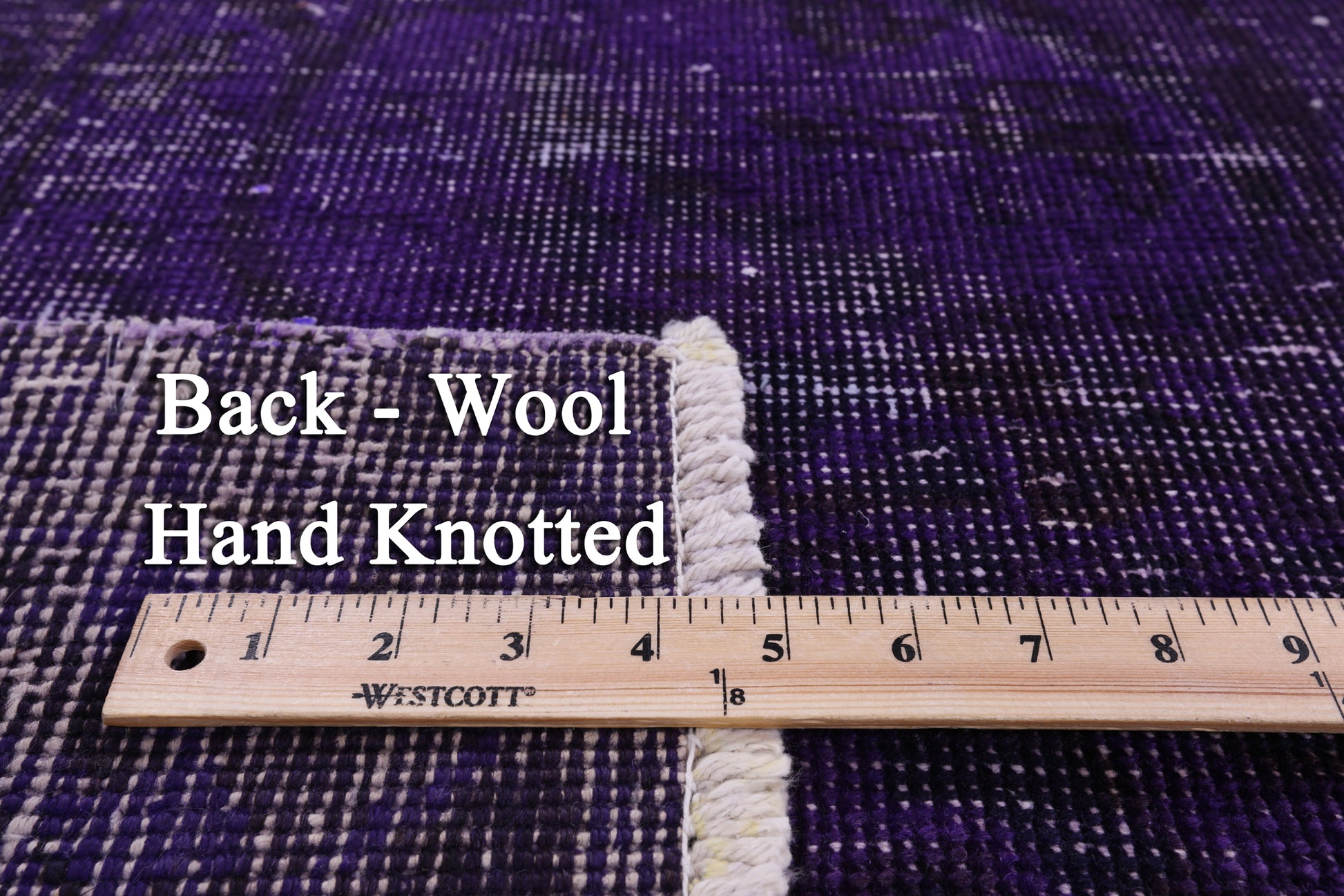 Purple Persian Overdyed Handmade Wool Rug - 8' 8" X 11' 4" - Golden Nile