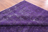 Purple Persian Overdyed Handmade Wool Rug - 8' 8" X 11' 4" - Golden Nile