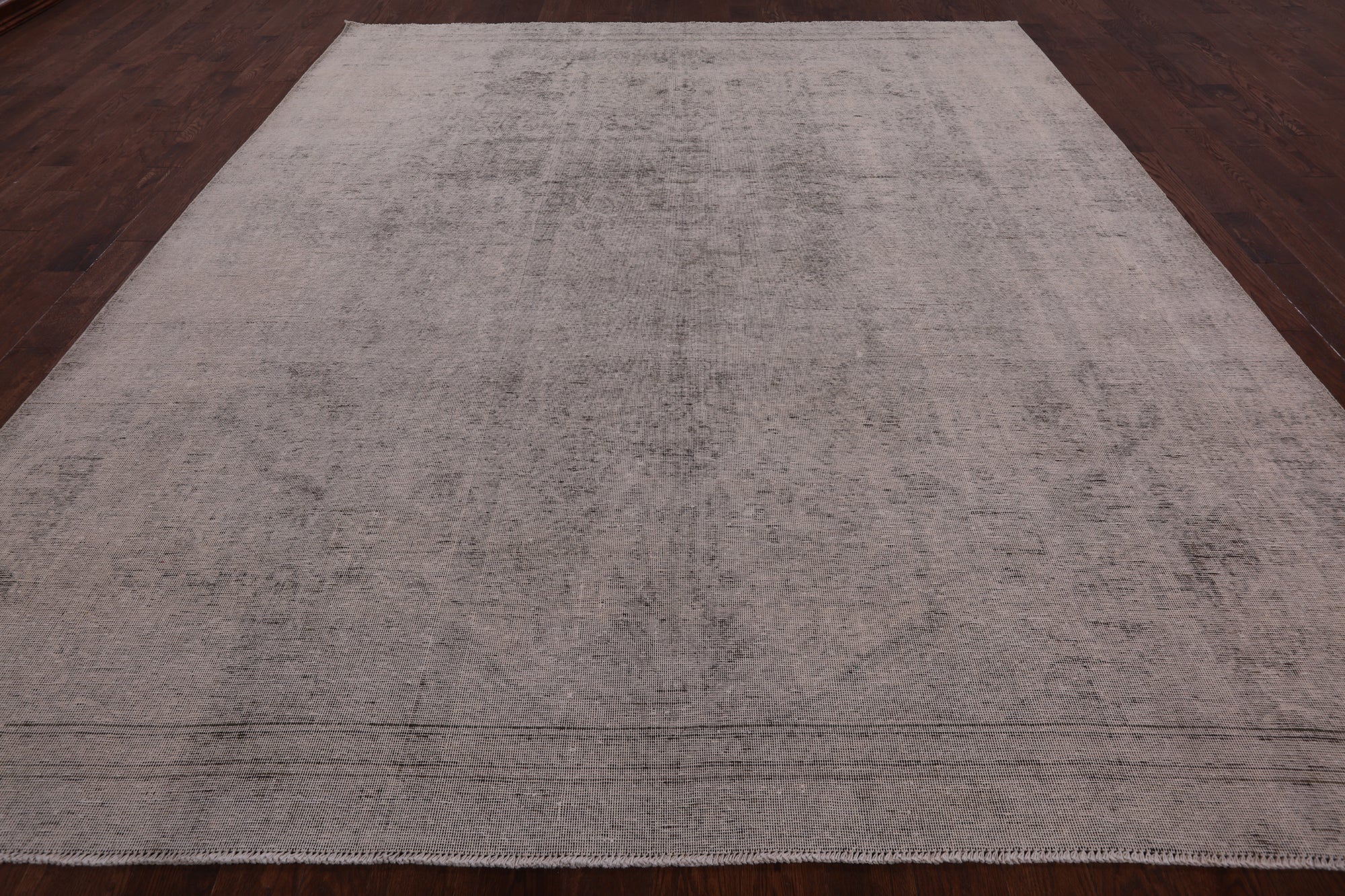 Ivory Persian Vintage White Wash Hand Knotted Wool Rug - 10' 1" X 11' 6" - Golden Nile