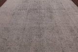 Ivory Persian Vintage White Wash Hand Knotted Wool Rug - 10' 1" X 11' 6" - Golden Nile