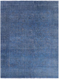 Blue Persian Overdyed Hand Knotted Wool Rug - 9' 2" X 12' 3" - Golden Nile