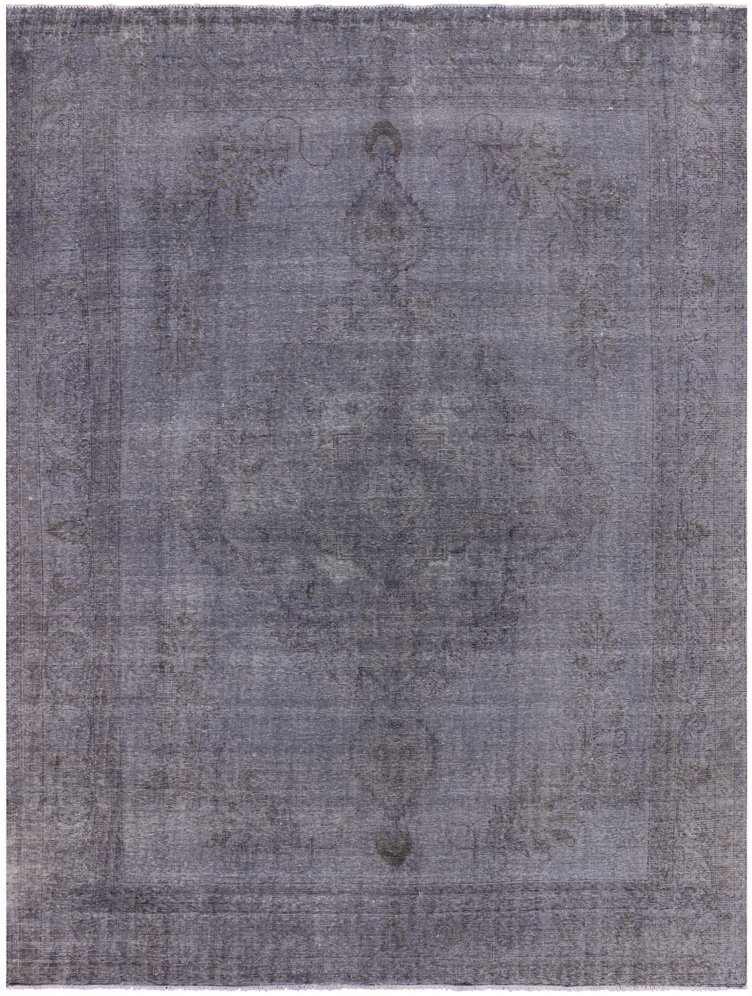 Grey Persian Overdyed Hand Knotted Wool Rug - 9' 8" X 12' 10" - Golden Nile