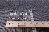 Grey Persian Overdyed Hand Knotted Wool Rug - 9' 8" X 12' 10" - Golden Nile